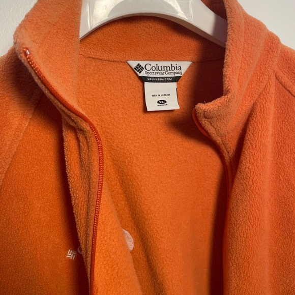 Columbia Heavyweight Fleece Jacket, Dreamcicle Orange, Size XL - Picture 2 of 7
